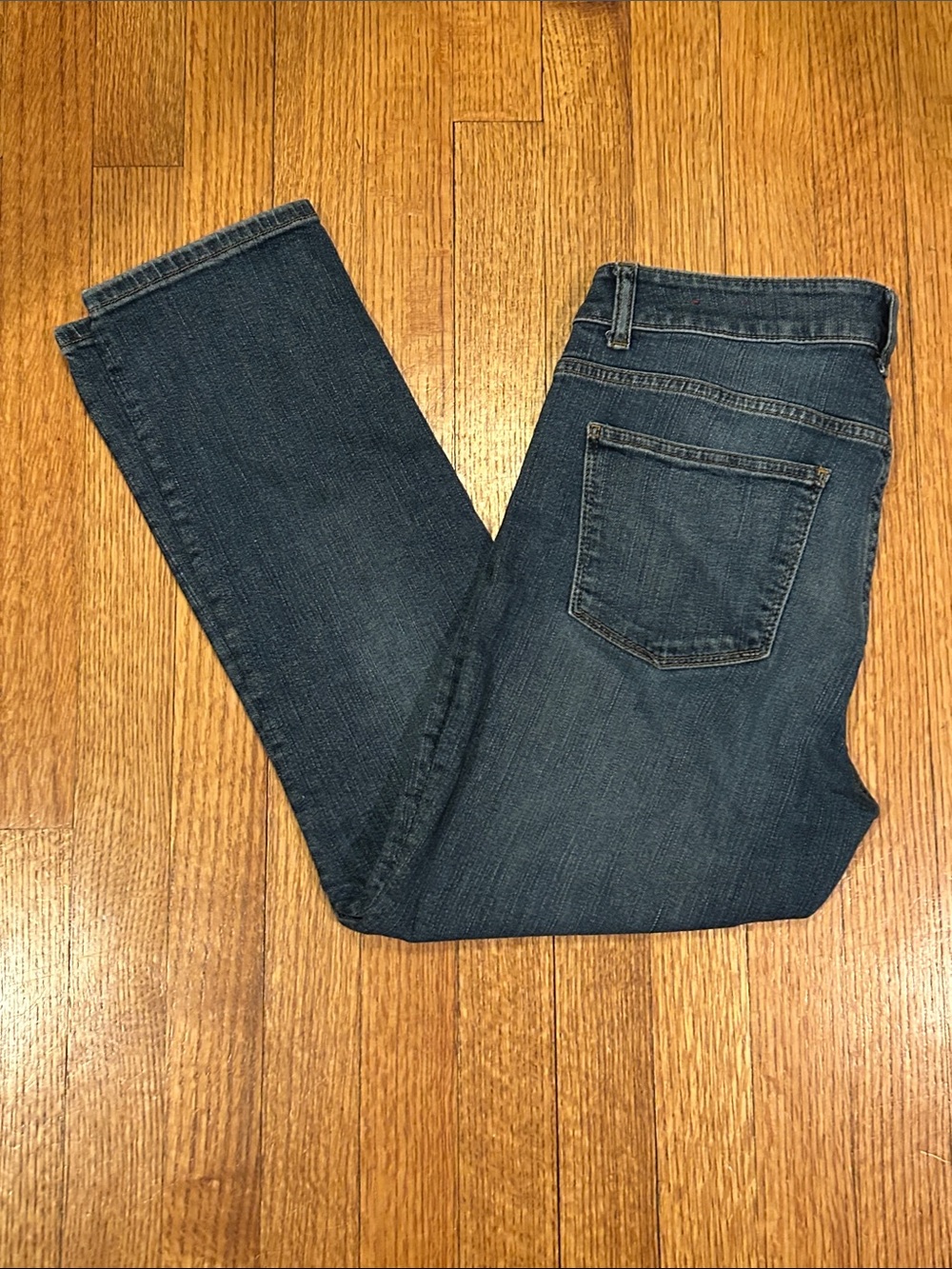 Talbots Signature Slim Crop Jeans in Dark Blue Denim Size 6
